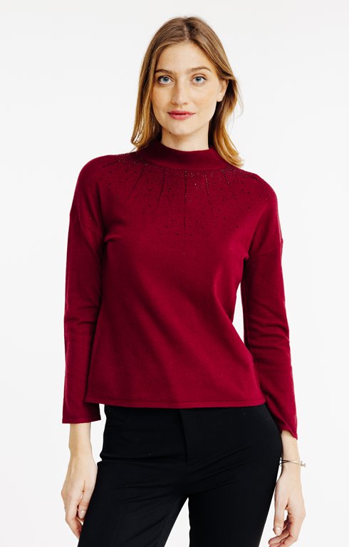 Pull avec pluie de strass