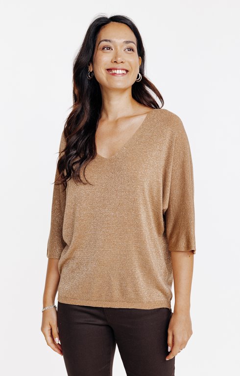 Pull maille brillante