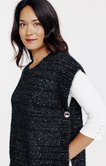 Pull sans manches en maille fluffy