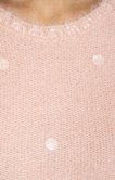 Pull en maille fluffy et pois en sequins