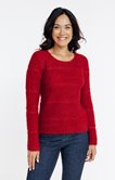 Pull maille fluffy et lignes de sequins