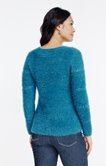 Pull maille fluffy et lignes de sequins