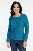 Pull maille fluffy et lignes de sequins
