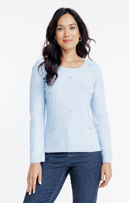 Pull à motif hiboux