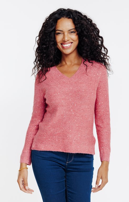 Pull à sequins all over