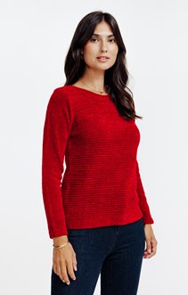 Pull links links maille chenille