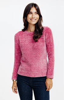 Pull links links maille chenille