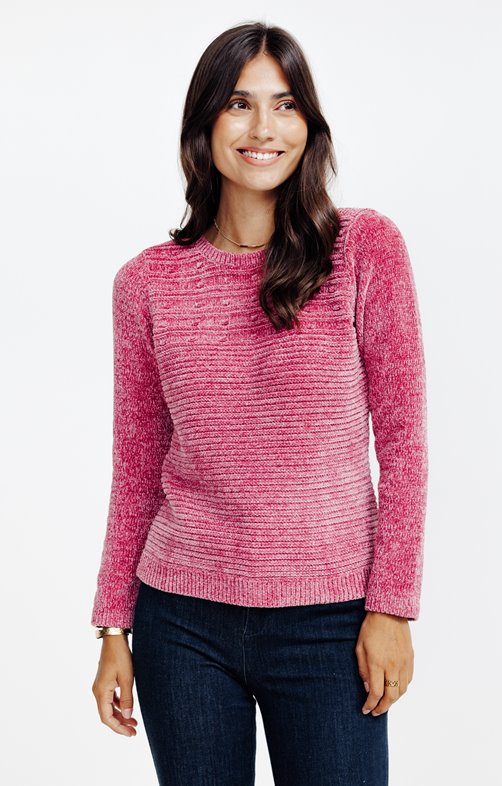 Pull links links maille chenille