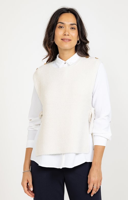 Pull ouvert sur les côtés
