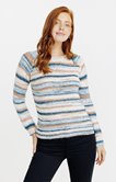 Pull rayé multicolore