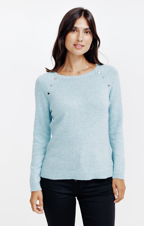 Pull en maille brillante