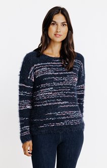Pull à rayures intarsia