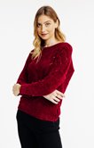 Pull en maille chenille et sequins