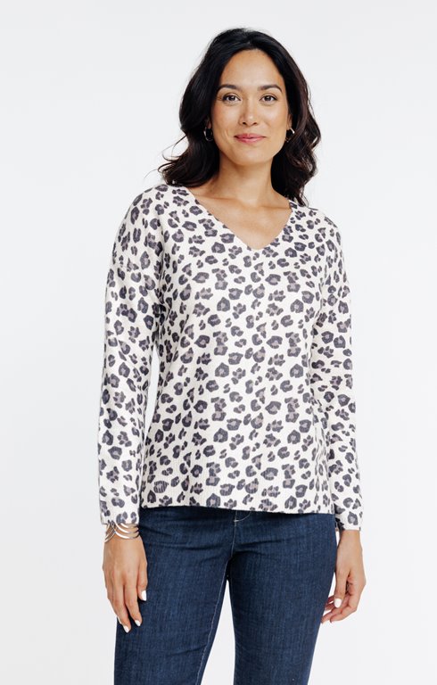 Pull imprimé léopard