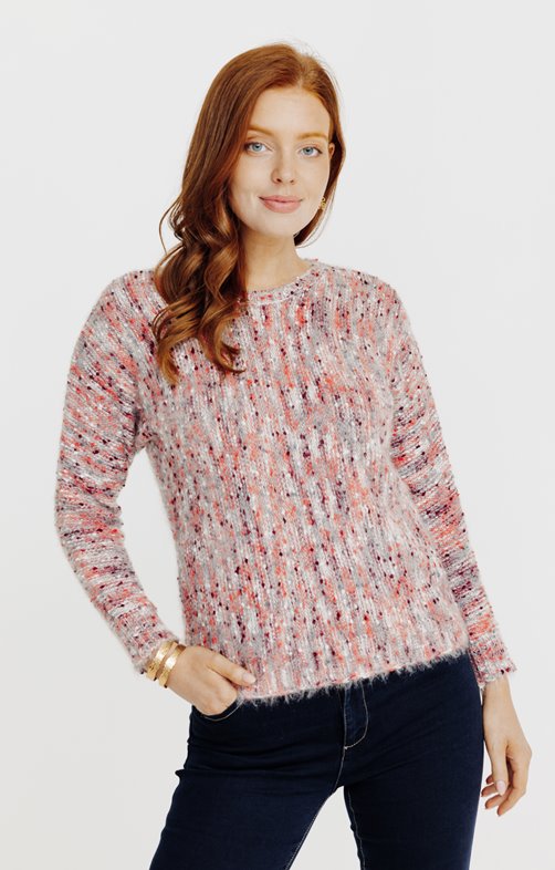 Pull en maille fluffy pop corn