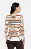 Pull effet rayures multicolores
