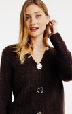 Pull avec fausse fermeture boutonnée
