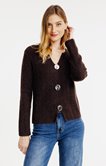 Pull avec fausse fermeture boutonnée