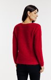 Pull en maille fluffy et broderies