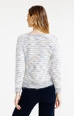 Pull tricotage fantaisie et rayures