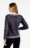 Pull tricotage fantaisie et rayures