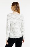 Pull tricotage fantaisie et rayures
