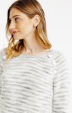 Pull tricotage fantaisie et rayures