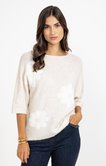 Pull en jacquard motif fleurs