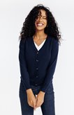 Cardigan col v avec boutons noeuds
