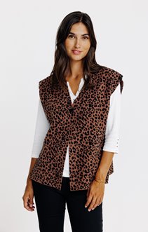 Cardigan jacquard léopard