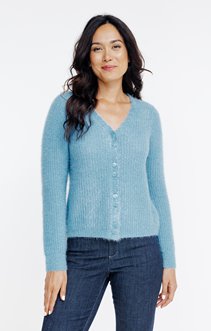 Cardigan maille fluffy