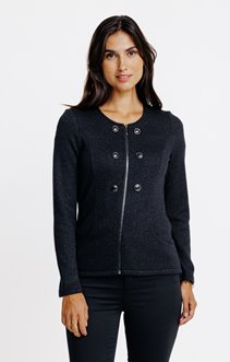 Cardigan maille brillante