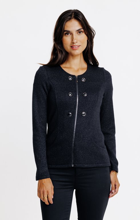 Cardigan maille brillante