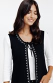 Cardigan matelassé avec broderies