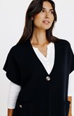 Cardigan poncho sans manches