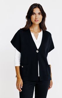 Cardigan poncho sans manches