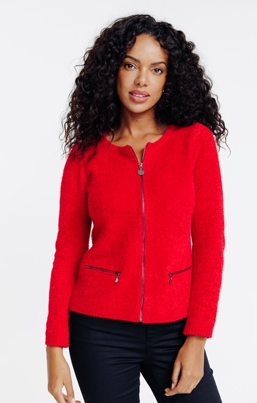 Cardigan maille chenille