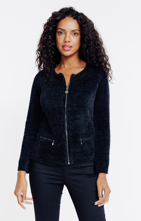 Cardigan maille chenille