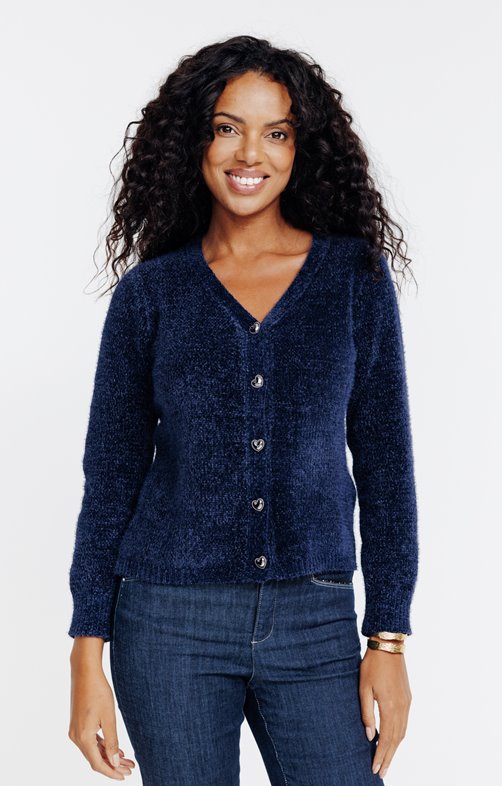 Cardigan matière fantaisie