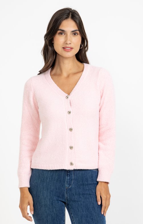 Cardigan matière fantaisie