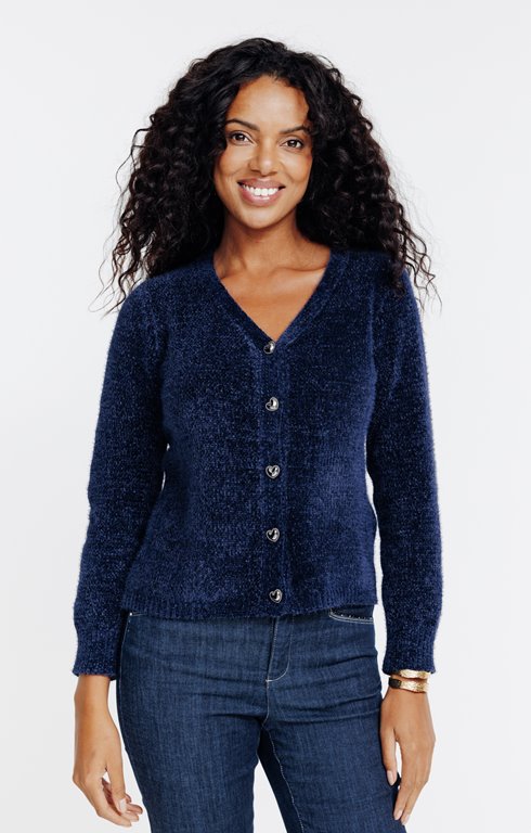 Cardigan matière fantaisie