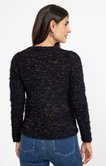 Cardigan zippé matière fantaisie popcorn