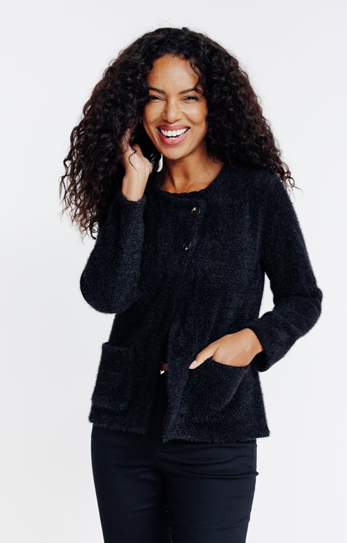 Cardigan fermeture asymétrique