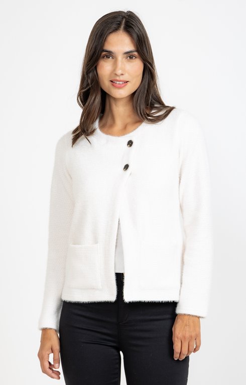 Cardigan fermeture asymétrique