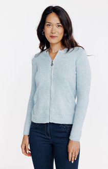 Cardigan maille brillante