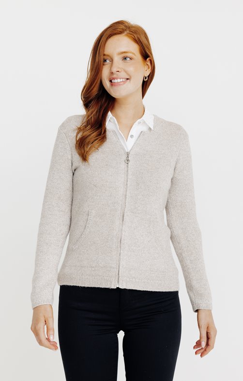 Cardigan maille brillante