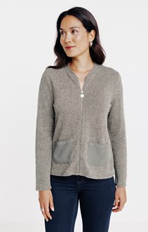 Cardigan maille brillante