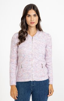 Cardigan fil space dye multicolore
