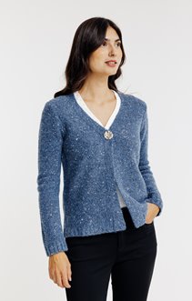 Cardigan maille fantaisie