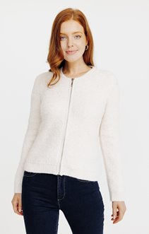 Cardigan maille fantaisie bouclette